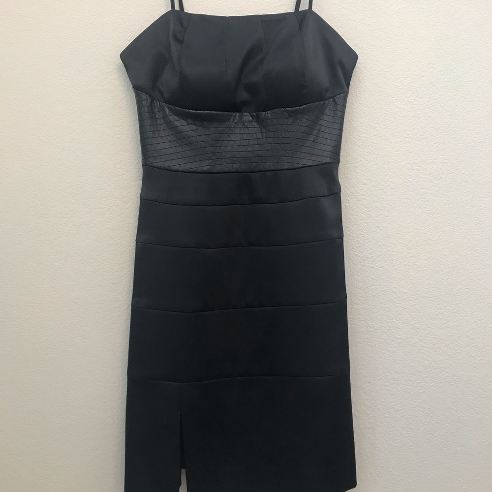 Little black dress with small slit